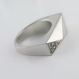 Versace 18k White Gold Diamond Ring - Thenetjeweler