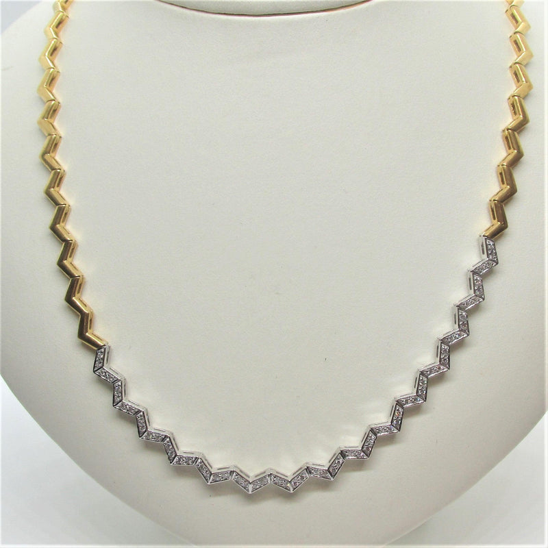 Diamond Two Tone Gold Necklace - Thenetjeweler