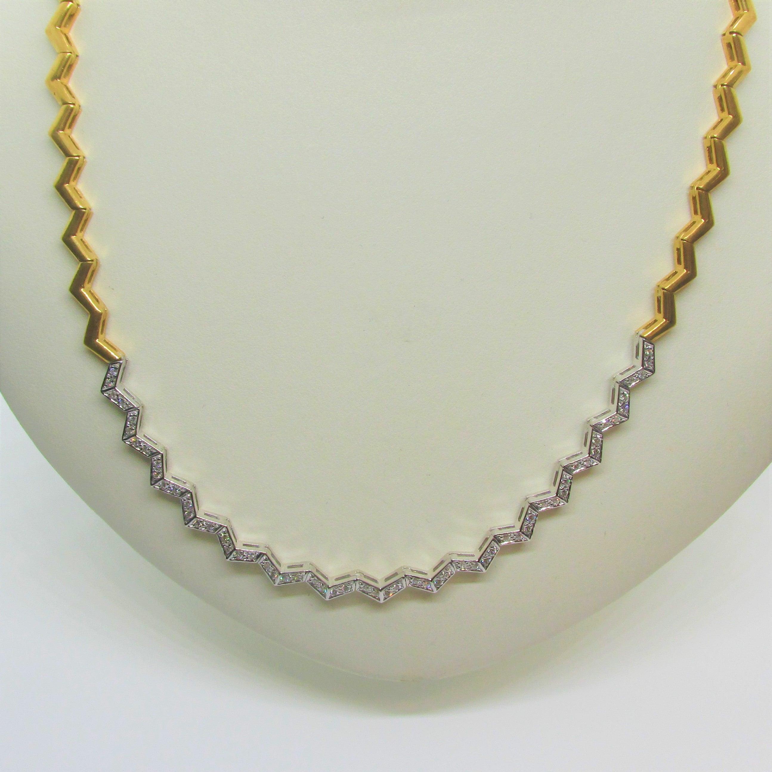 Diamond Two Tone Gold Necklace - Thenetjeweler