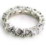 Custom 5 cwt Diamond Eternity Ring Band 18K White Gold - Thenetjeweler