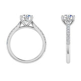 Round Diamond Engagement Ring Side Stones 0.26ct - Thenetjeweler