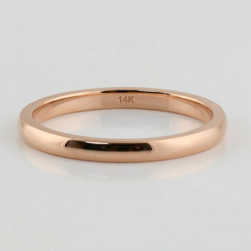 3mm Men's Wedding Band 14K Rose Gold - Thenetjeweler
