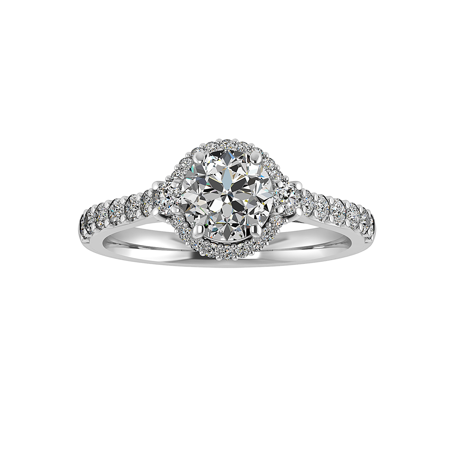 Zinnia Halo Engagement Ring - Thenetjeweler