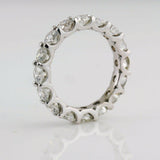 3.10 cwt Diamond Eternity Ring Band 18k White Gold - Thenetjeweler