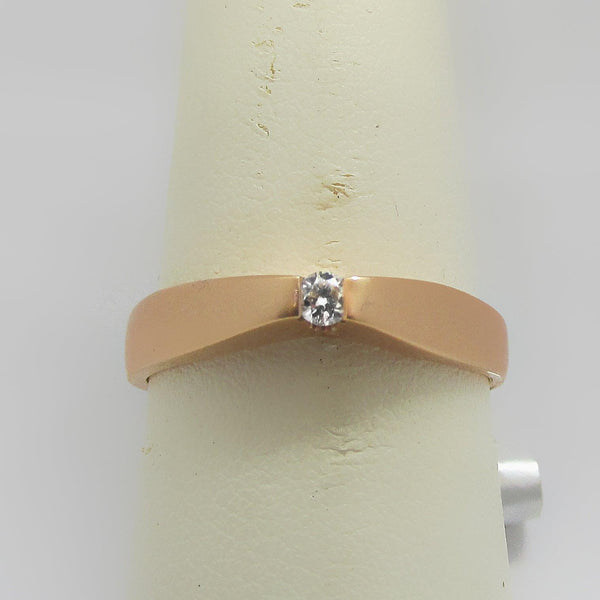 Round cut Tension Set Solitaire Engagement Ring - Thenetjeweler