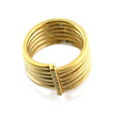 Multiple Row Diamond Ring 14K Gold - Thenetjeweler