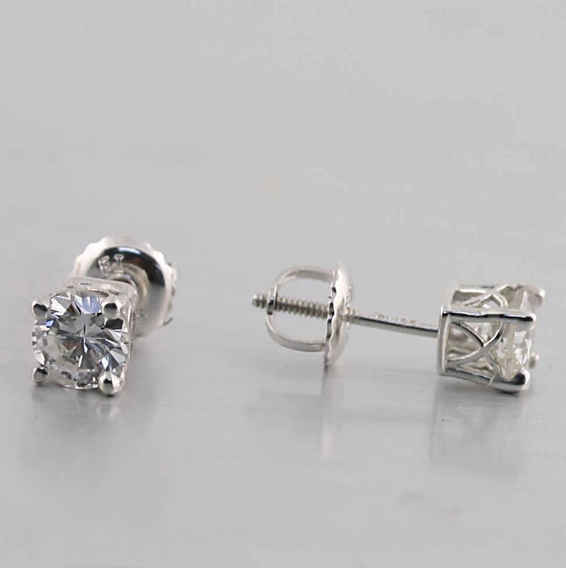 1 carat Round Cut Diamond Stud Earrings - Thenetjeweler