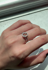 Open Oval Shape Diamond Ring
