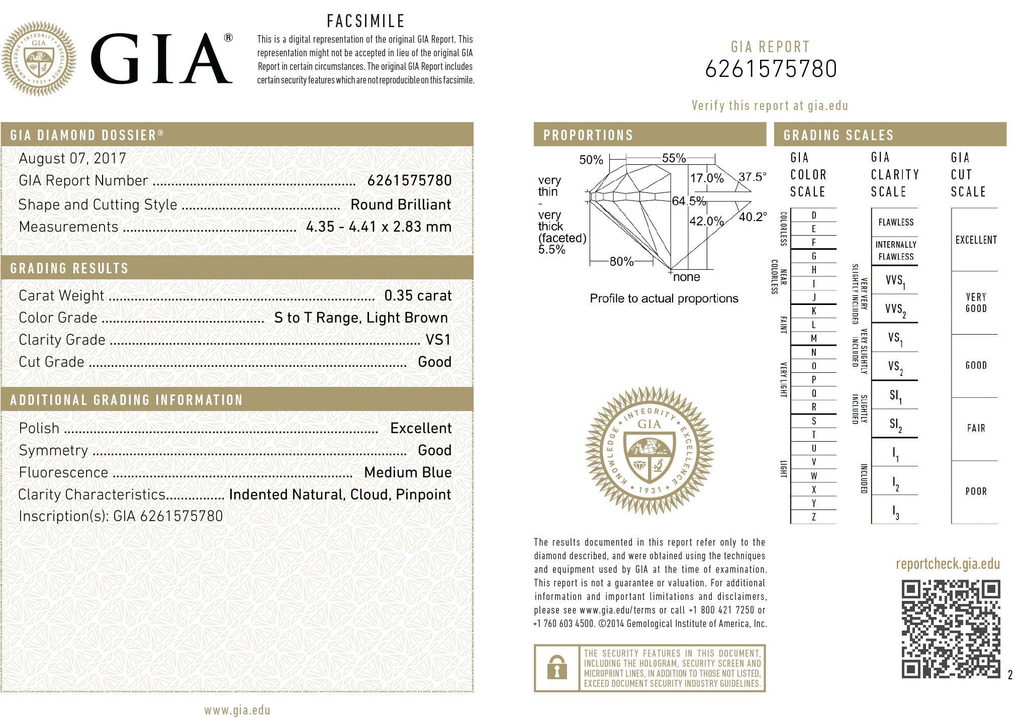 Round Diamond 0.35C. S VS1 GIA (6261575780) - Thenetjeweler