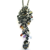 Multi-Gem and Diamond Pendant Necklace - Thenetjeweler