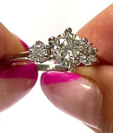 1.80 CTW Round Diamond 6-Prong Three-Stone Engagement Ring