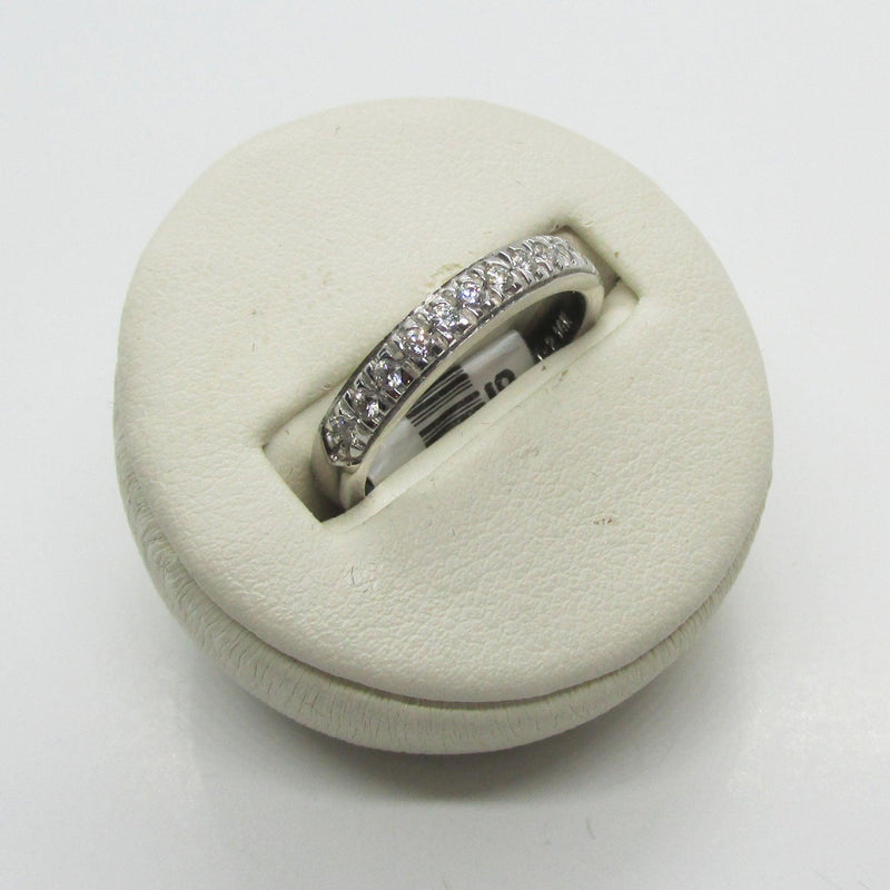 Diamond Half Eternity Ring 14K White Gold - Thenetjeweler