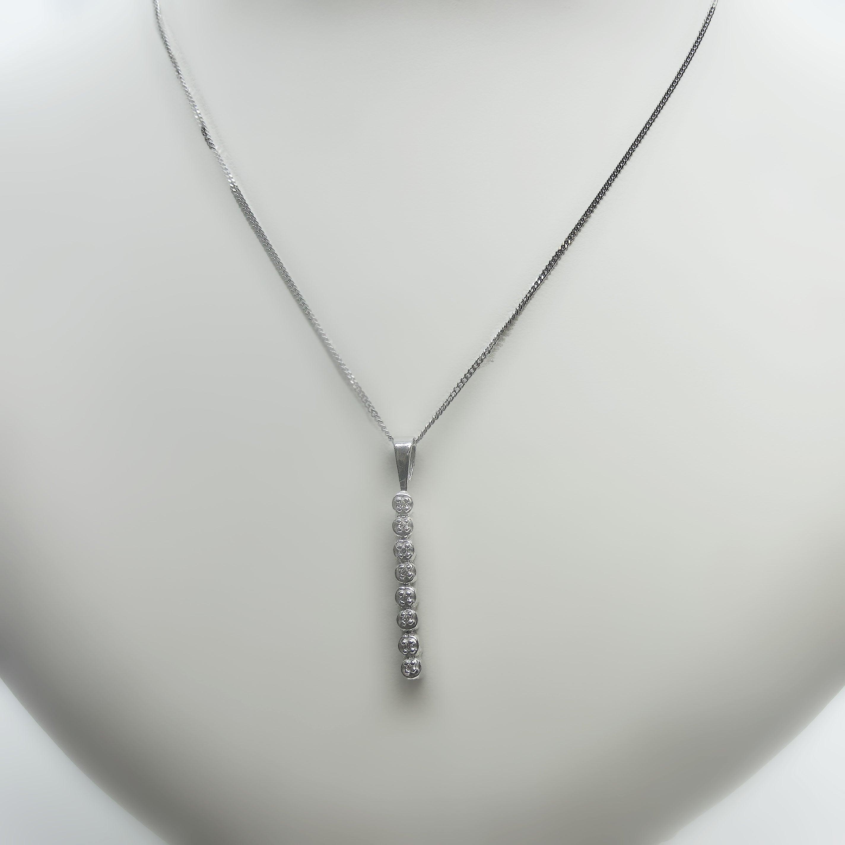 Journey diamond drop pendant in White Gold - Thenetjeweler