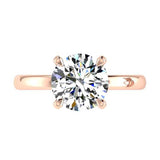 18k Rose Gold Round Solitaire Diamond Engagement Ring - Thenetjeweler