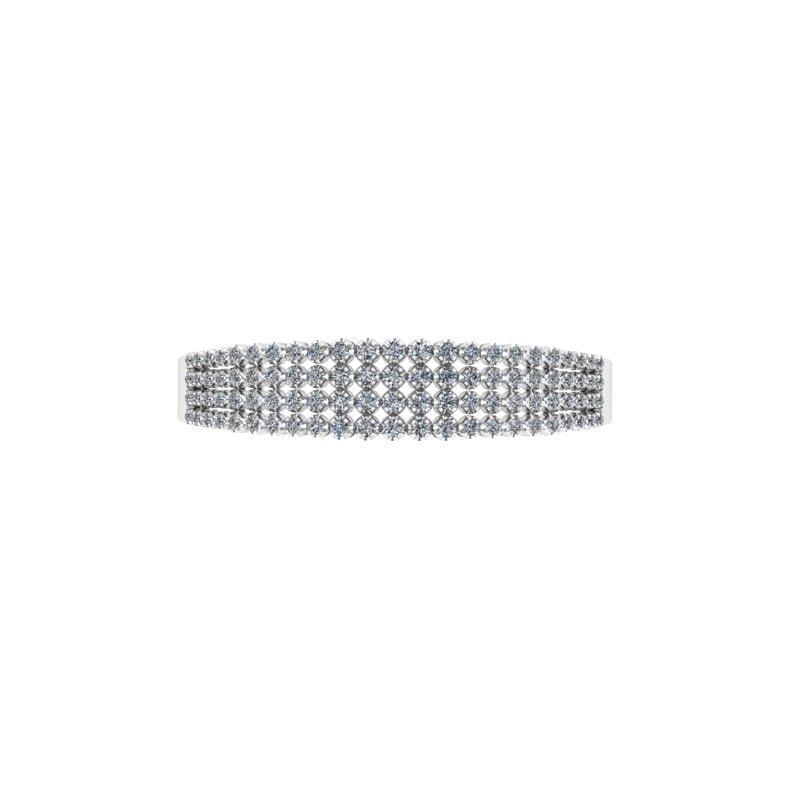Multi Row Diamond Bangle - Thenetjeweler