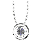 Round Diamond Halo Pendant Necklace Setting 14K White Gold - Thenetjeweler