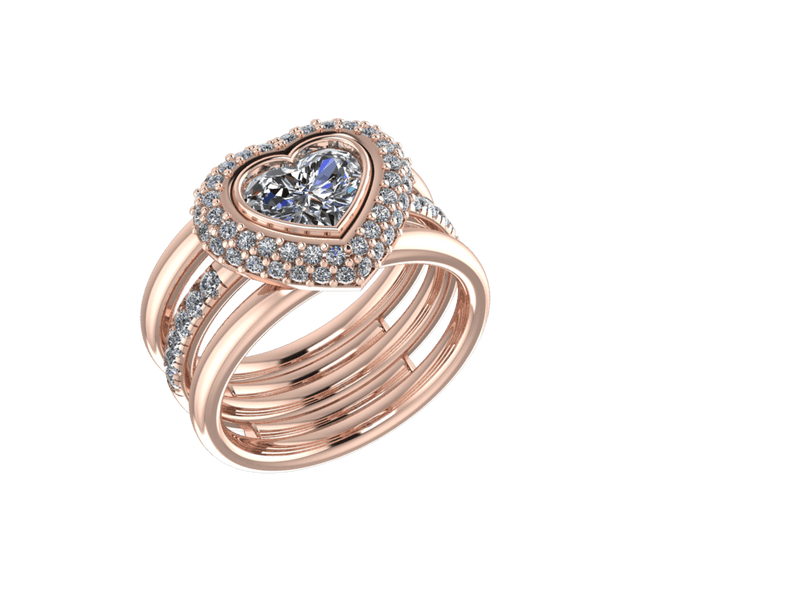 Love Heart Engagement Ring - Thenetjeweler