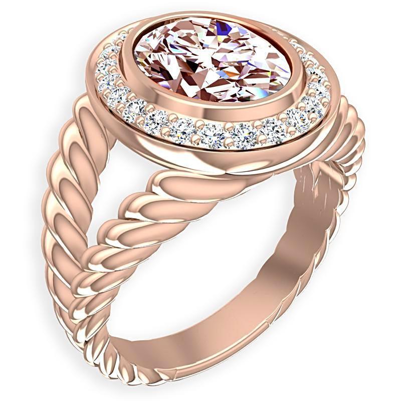 Morganite diamond ring rose gold - Thenetjeweler