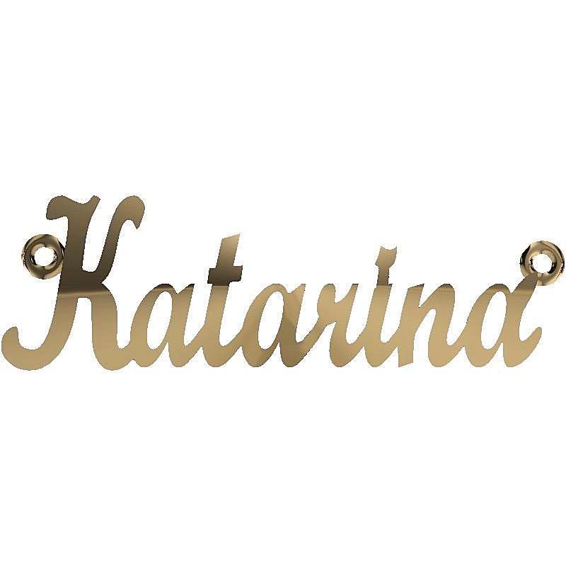 Personalized Name Necklace Katarina 14K Yellow Gold - Thenetjeweler