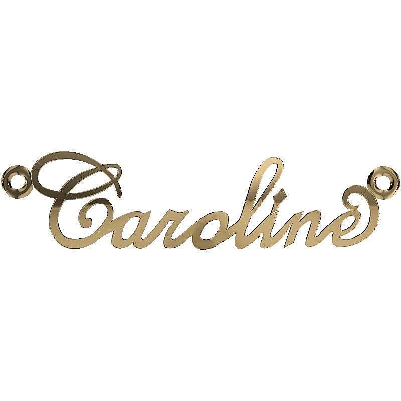 Personalized Name Necklace Caroline 14K Yellow Gold - Thenetjeweler