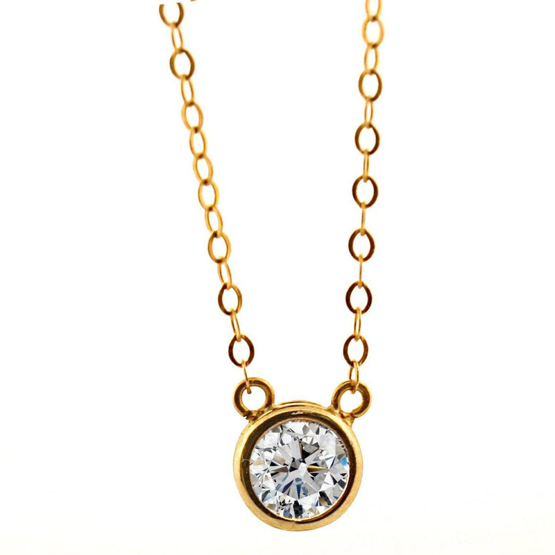 1 Carat Diamond Solitaire Pendant Necklace - Thenetjeweler