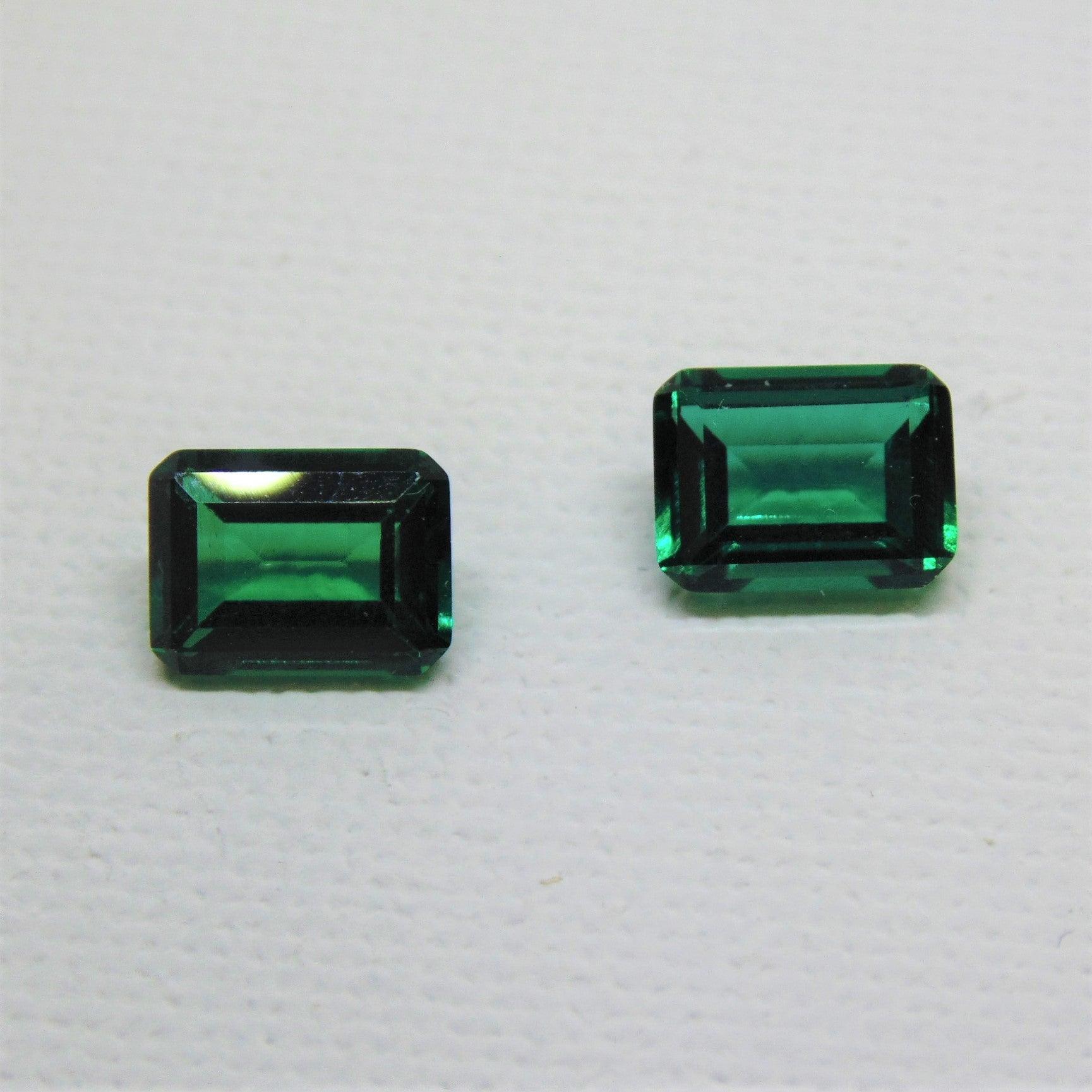 8x6mm Lab Grown Emerald Cushion Cut - Thenetjeweler