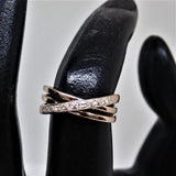 Crossover Diamond Ring 14K Rose Gold - Thenetjeweler