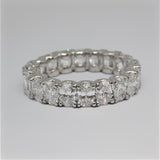 Oval and Emerald cut Diamond Eternity Band in Platinum - Thenetjeweler