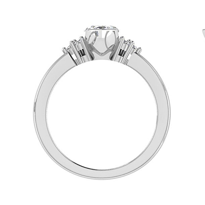 Marquise Diamond Engagement Ring White Gold - Thenetjeweler