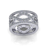 Diamond Infinity Design Ring 18K White Gold - Thenetjeweler
