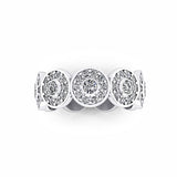 Diamond Circular Design Ring 18K White Gold - Thenetjeweler