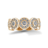 Diamond Circular Design Ring 18K White Gold - Thenetjeweler