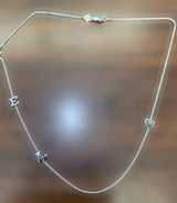 Initial Charm Necklace with Diamonds - Thenetjeweler