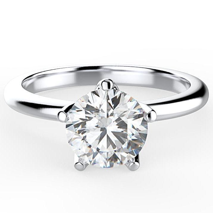 Round Diamond Solitaire Engagement Ring - Thenetjeweler