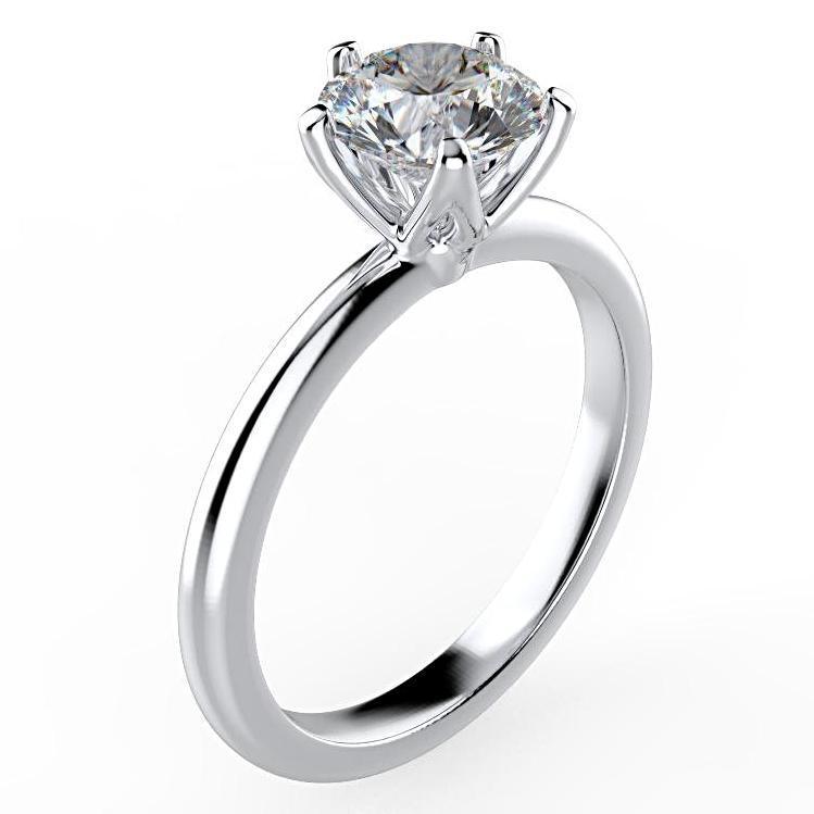 Round Diamond Solitaire Engagement Ring - Thenetjeweler