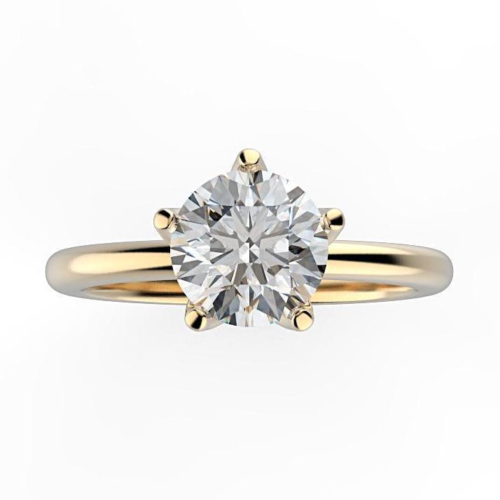 Round Diamond Solitaire Engagement Ring - Thenetjeweler