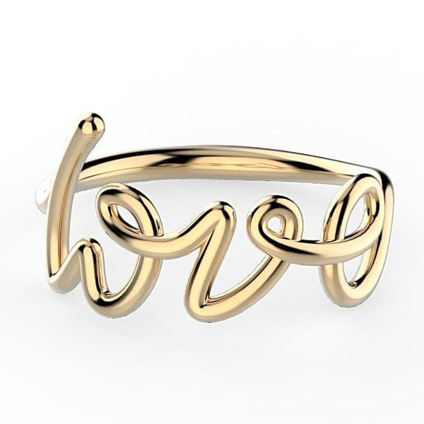 Love Design Ring 18K White Gold - Thenetjeweler