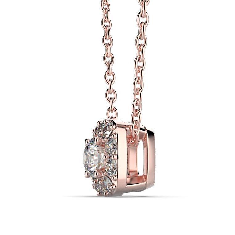 Cushion Halo Diamond Pendant - Thenetjeweler