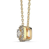 Cushion Halo Diamond Pendant - Thenetjeweler