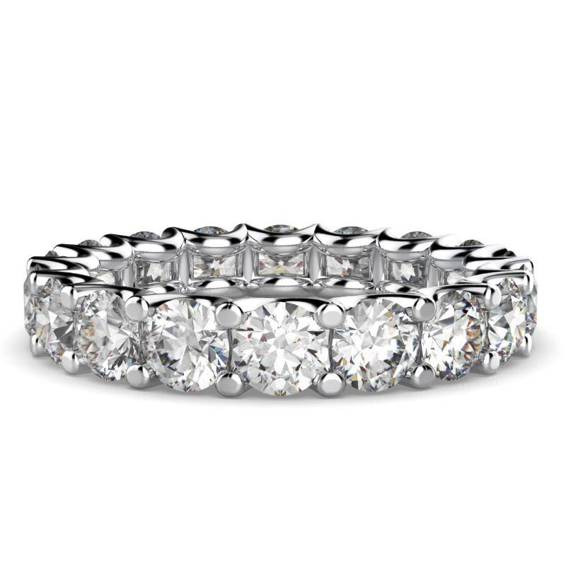 Diamond Eternity Ring Band 18k White Gold (3.0 ct. tw) - Thenetjeweler