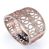 Diamond Bangle Bracelet 18K Rose Gold (10 ct. wt.) - Thenetjeweler