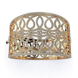 Diamond Bangle Bracelet 18K Yellow Gold (10 ct. wt.) - Thenetjeweler