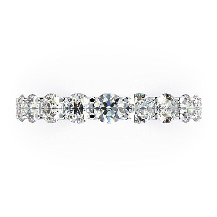 Diamond Semi Eternity Ring Band 18K Gold (1.10 ct. tw.) - Thenetjeweler