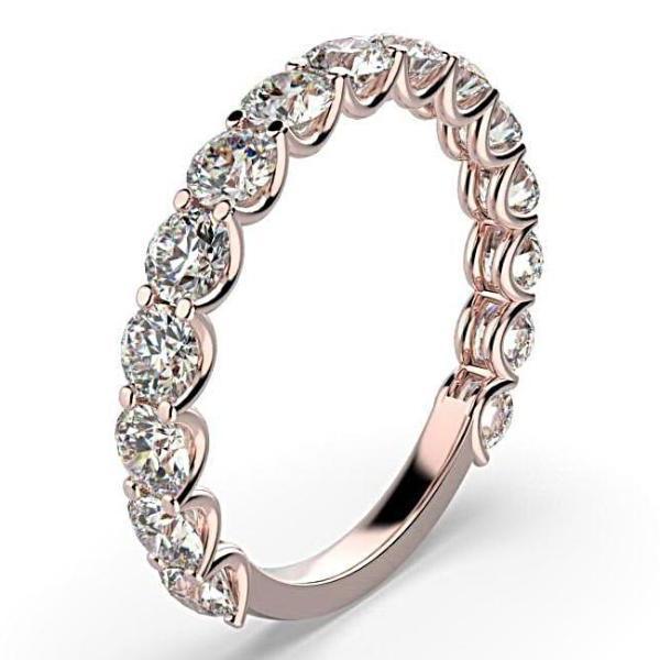 Round Diamond Semi Eternity Ring 18K Gold (1.50 ct. tw.) - Thenetjeweler