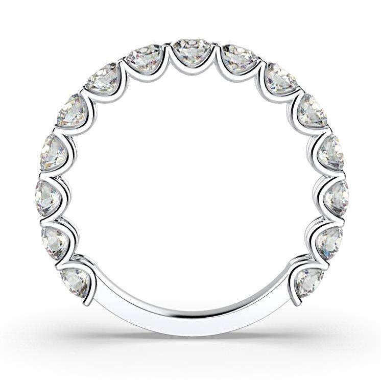 Round Diamond Semi Eternity Ring 18K Gold (1.50 ct. tw.) - Thenetjeweler