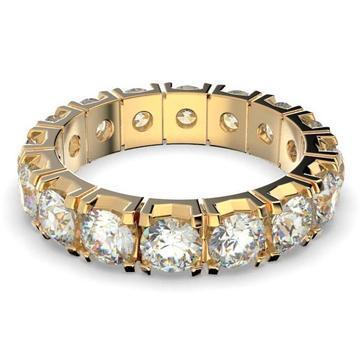 Round Diamond Eternity Ring 18K Gold (3.20 ct. tw.) - Thenetjeweler