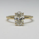Oval Diamond 18k Yellow Gold Engagement Ring - Thenetjeweler