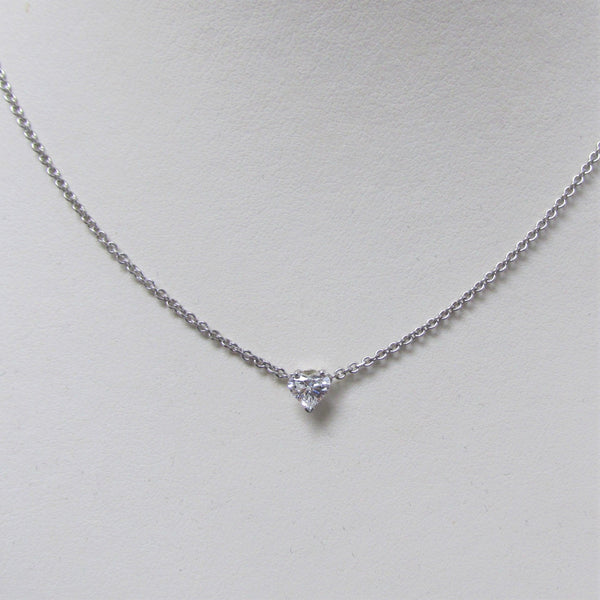 Mini Diamond Heart Solitaire Necklace - Thenetjeweler