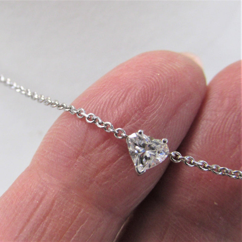 Mini Diamond Heart Solitaire Necklace - Thenetjeweler