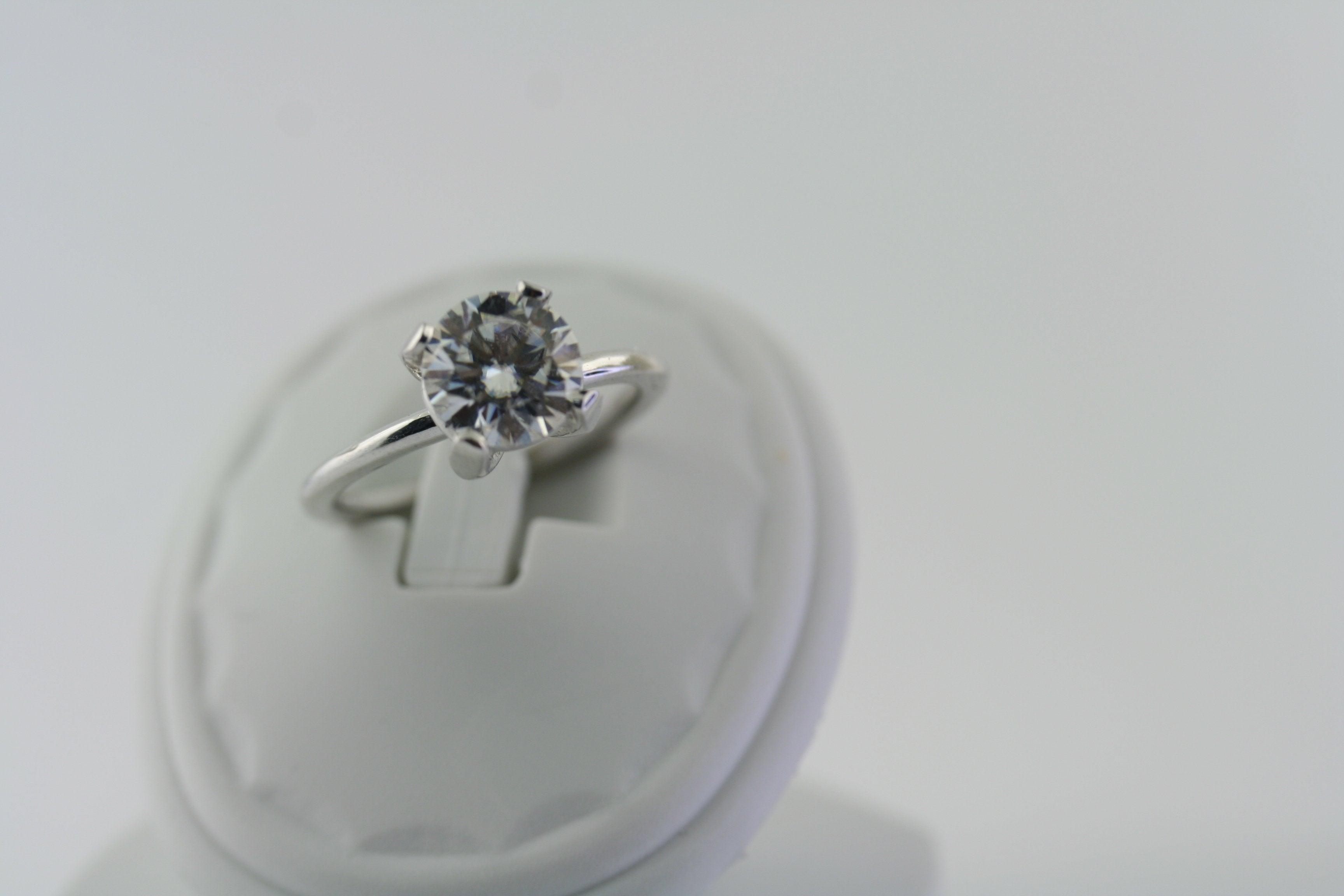 ROUND SOLITAIRE MOISSANITE RING - Thenetjeweler